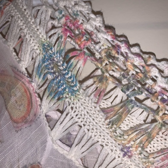 APRICOT | floral boho sheer top - Picture 4 of 4